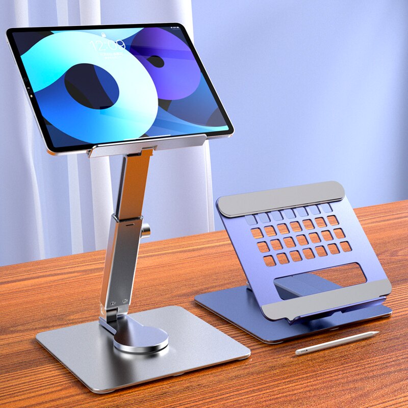 Desk Setup Riser - 알루미늄 태블릿 스탠드 360 ° 회전