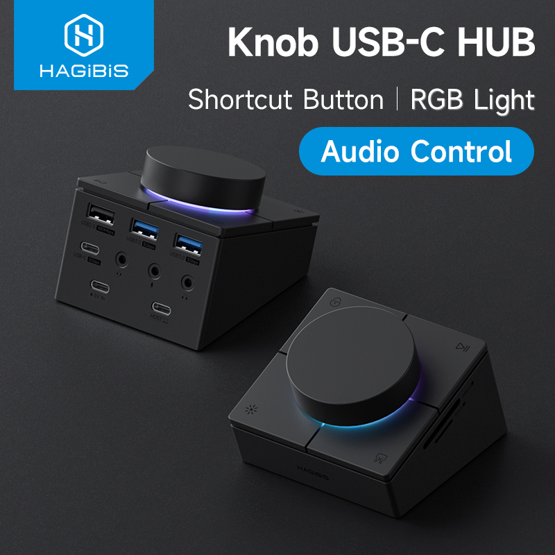 Desk Setup Gadgets - Hagibis 손잡이 USB C 허브(단축 버튼