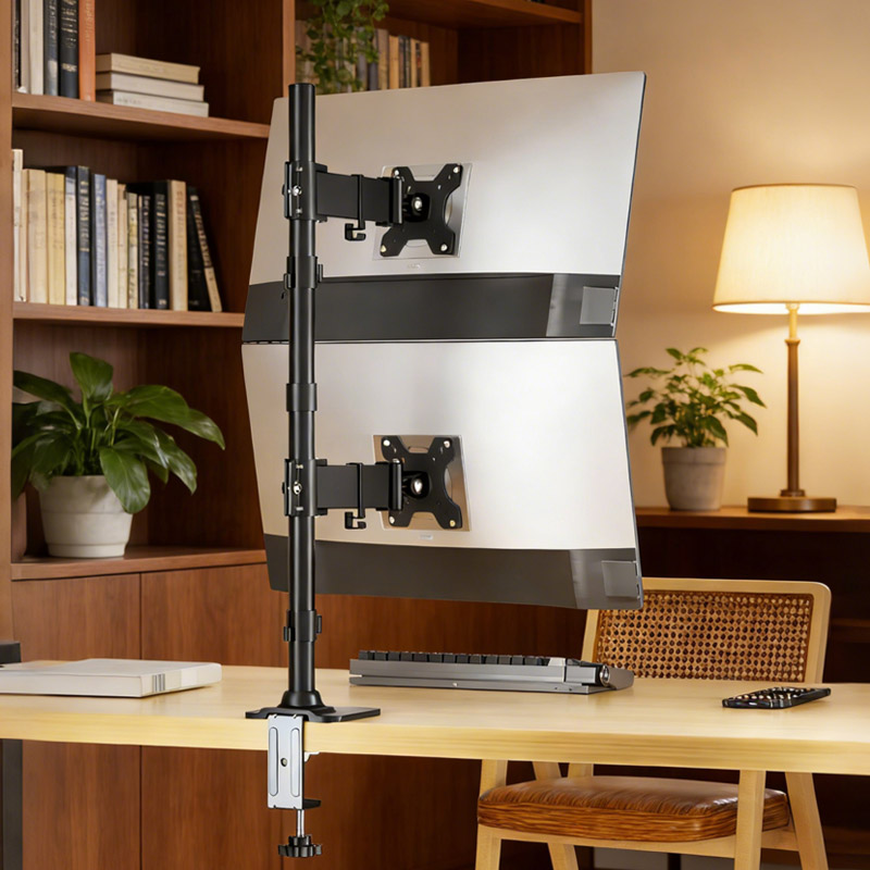 Monitor Arm Clamp - 수직 듀얼 스크린 모니터 마운트 암