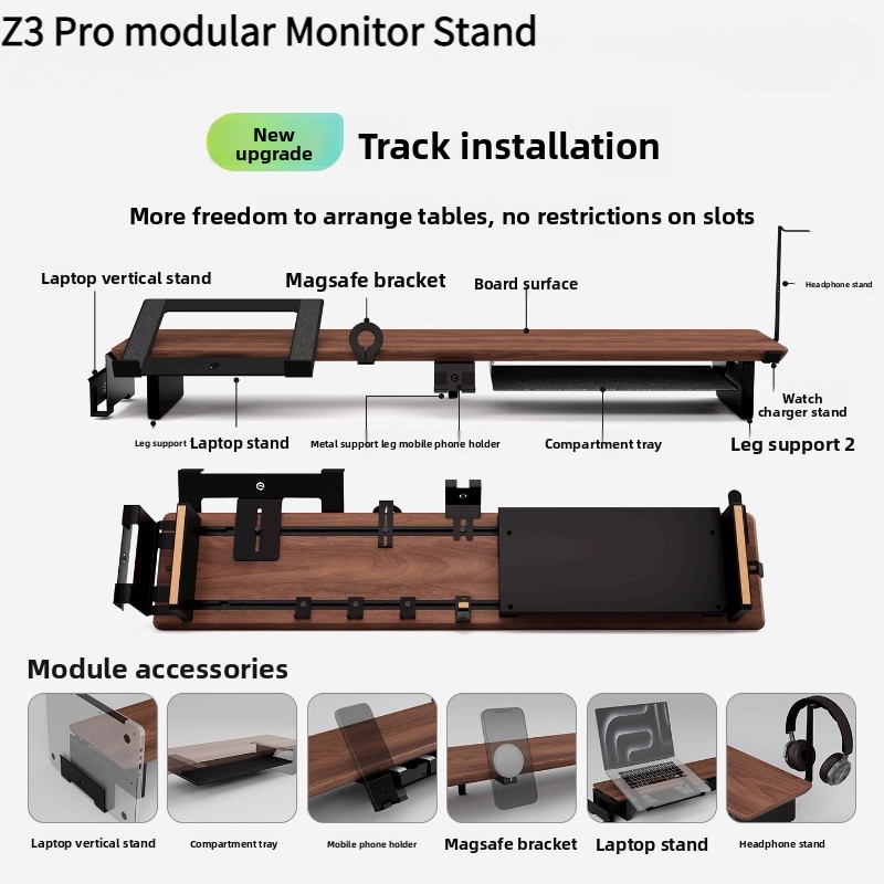 Desk Setup Riser - Z3 프로 모듈형 모니터 받침대 견고한