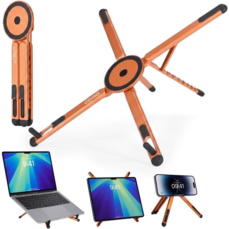 Desk Setup Riser - 노트북, 태블릿, 휴대폰용 3-in-1 마그네틱 접이식
