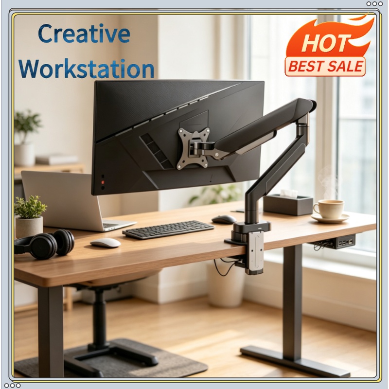 Monitor Arm Clamp - 14인치~32인치 스크린용 단일 모니터 마운트 브래킷,