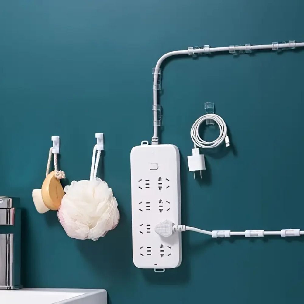 20개 휴대용 자가 접착 충전 케이블 클립 심플한 C자 - Desk Setup Simple 리뷰 및 가격