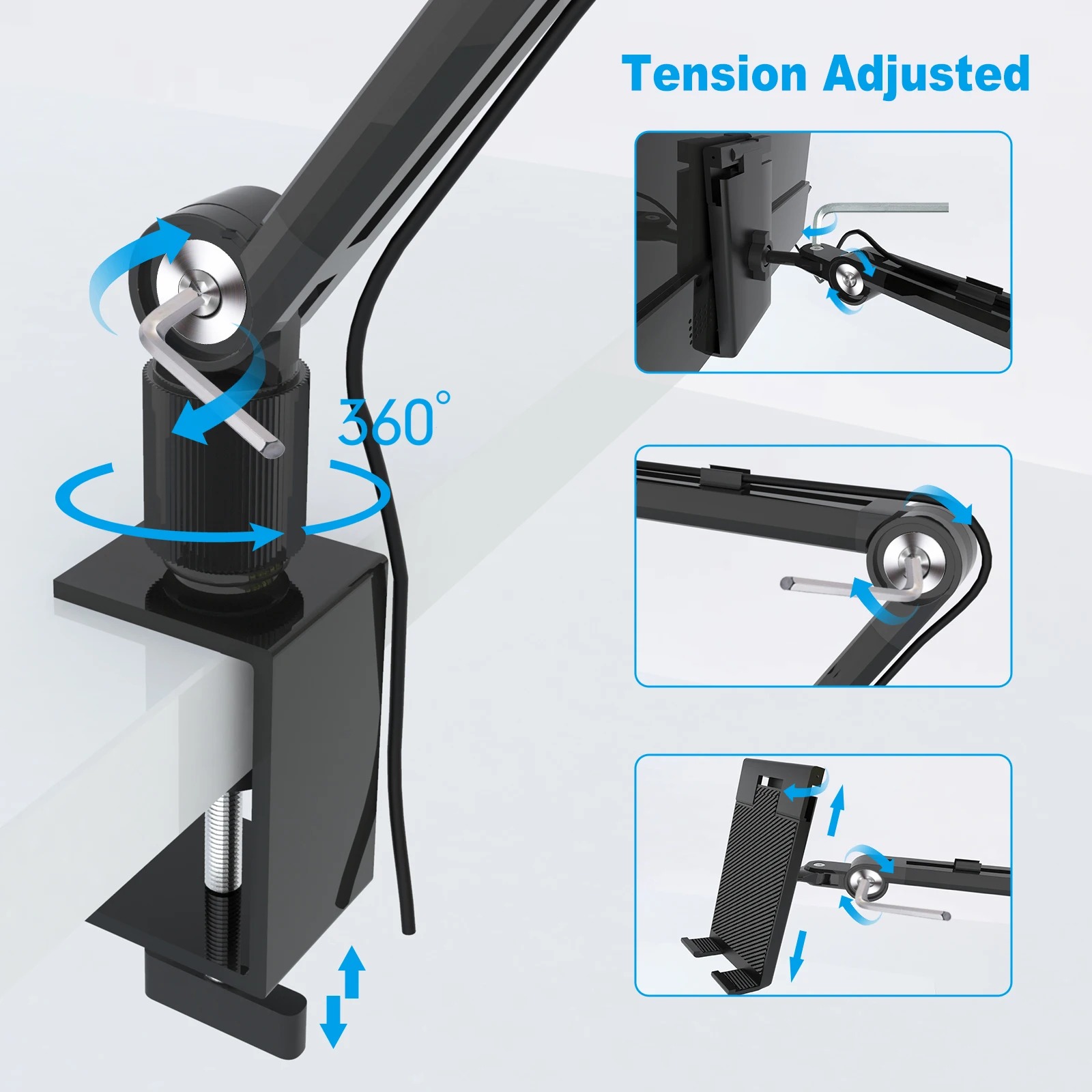 2025 태블릿 스탠드 홀더 (아이패드용), 휴대용 모 - Monitor Arm Clamp 리뷰 및 가격