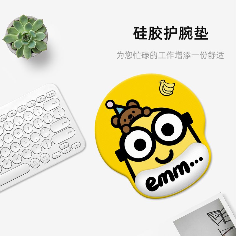 미니언즈 만화 귀여운 손목 받침대 마우스 패드 카와이  - Rubber Mat Desk 리뷰 및 가격