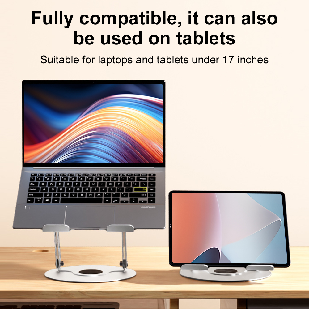 360 °   회전식 노트북 스탠드 조정 가능한 접이식 - Desk Setup Riser 리뷰 및 가격