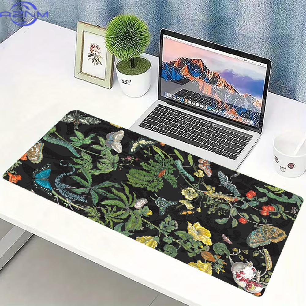 빈티지 플로럴 나비 디자인의 확장형 마우스 패드, 미끄 - Desk Setup Vintage 리뷰 및 가격