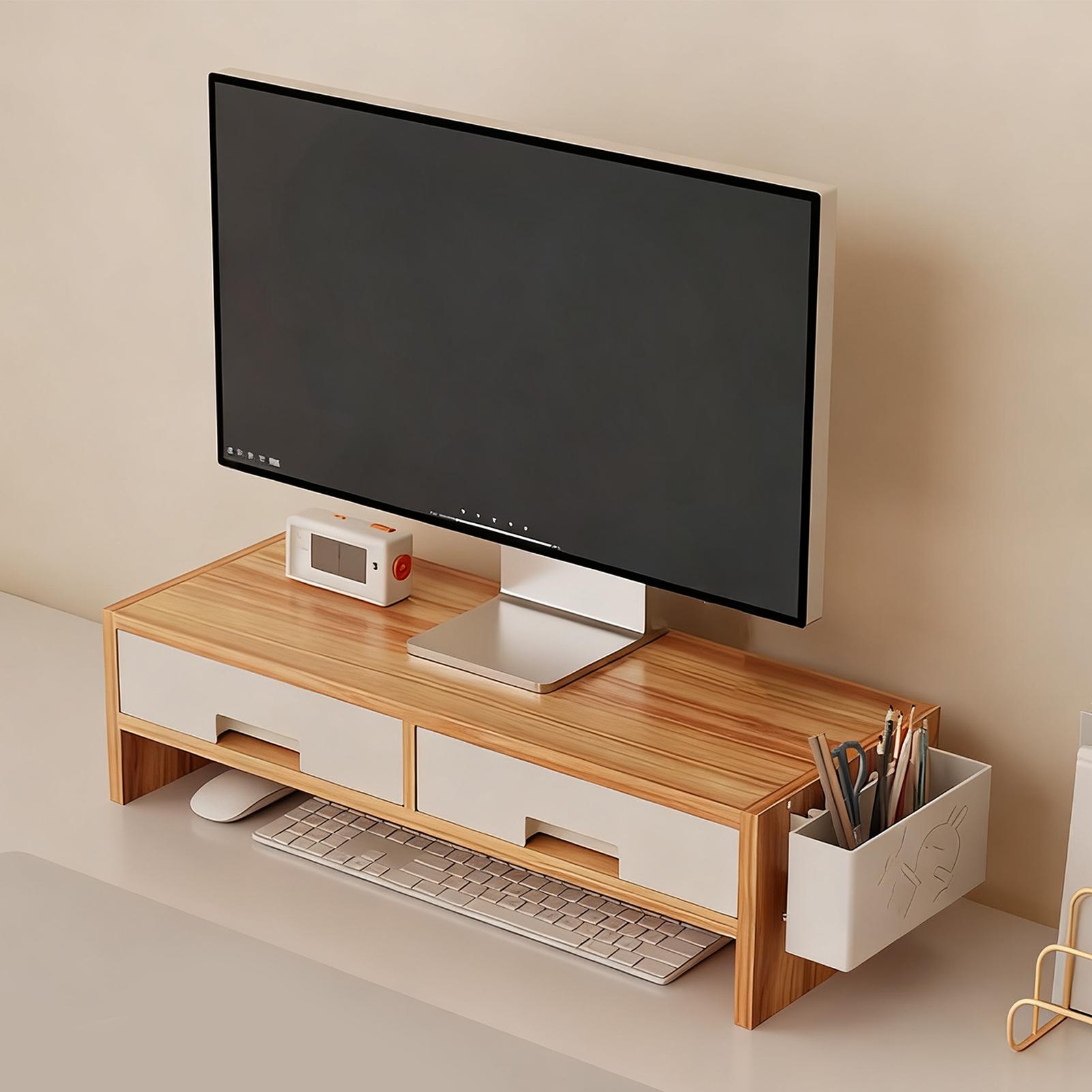책상 모니터 스탠드 라이저 더블 서랍 인체공학적 정리함 - Desk Setup Riser 리뷰 및 가격
