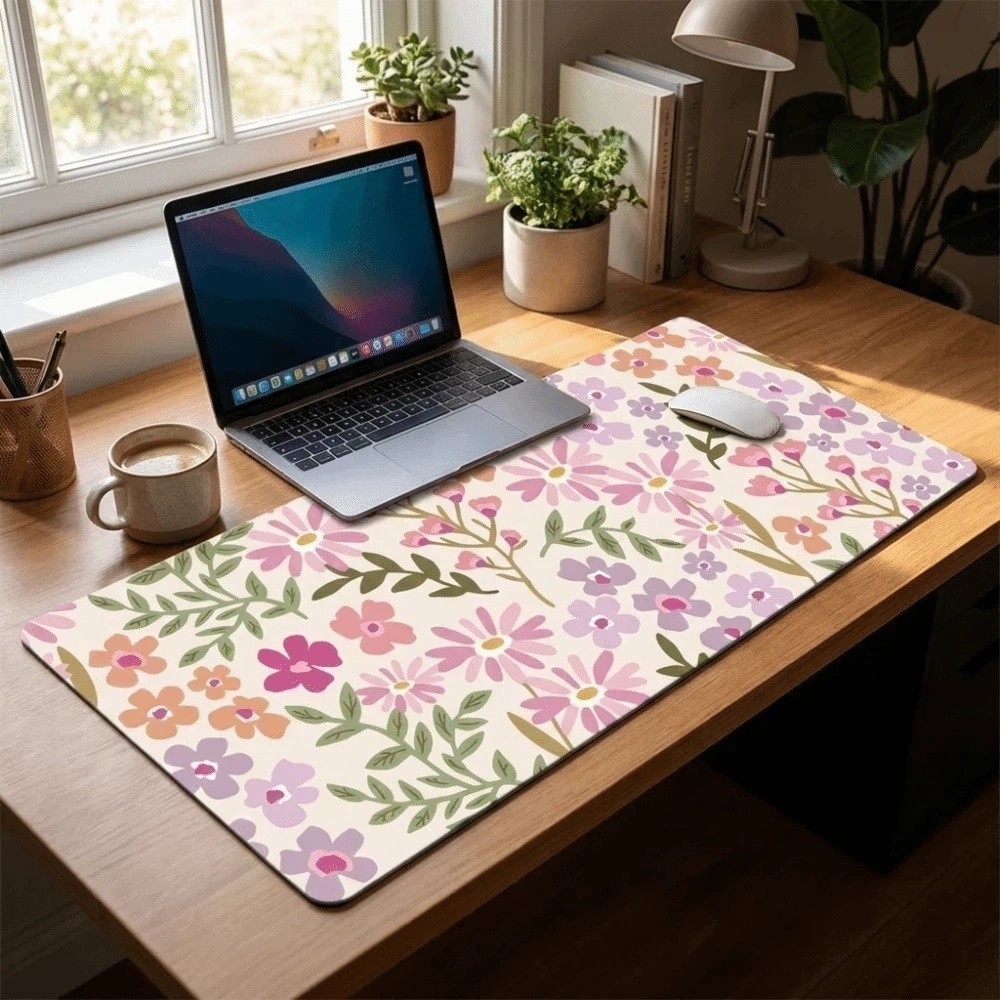 얼룩 방지 대형 꽃무늬 데스크 패드 고무 바닥 스티치  - Rubber Mat Desk 리뷰 및 가격