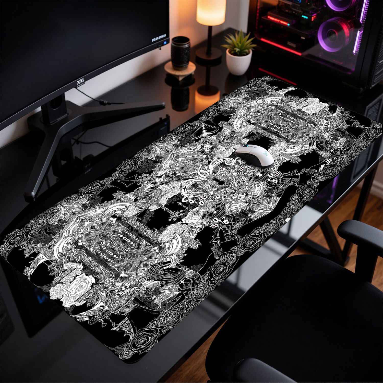 디바인 렐름 고딕 건축 마우스 패드 초대형 다크 블랙  - Rubber Mat Desk 리뷰 및 가격