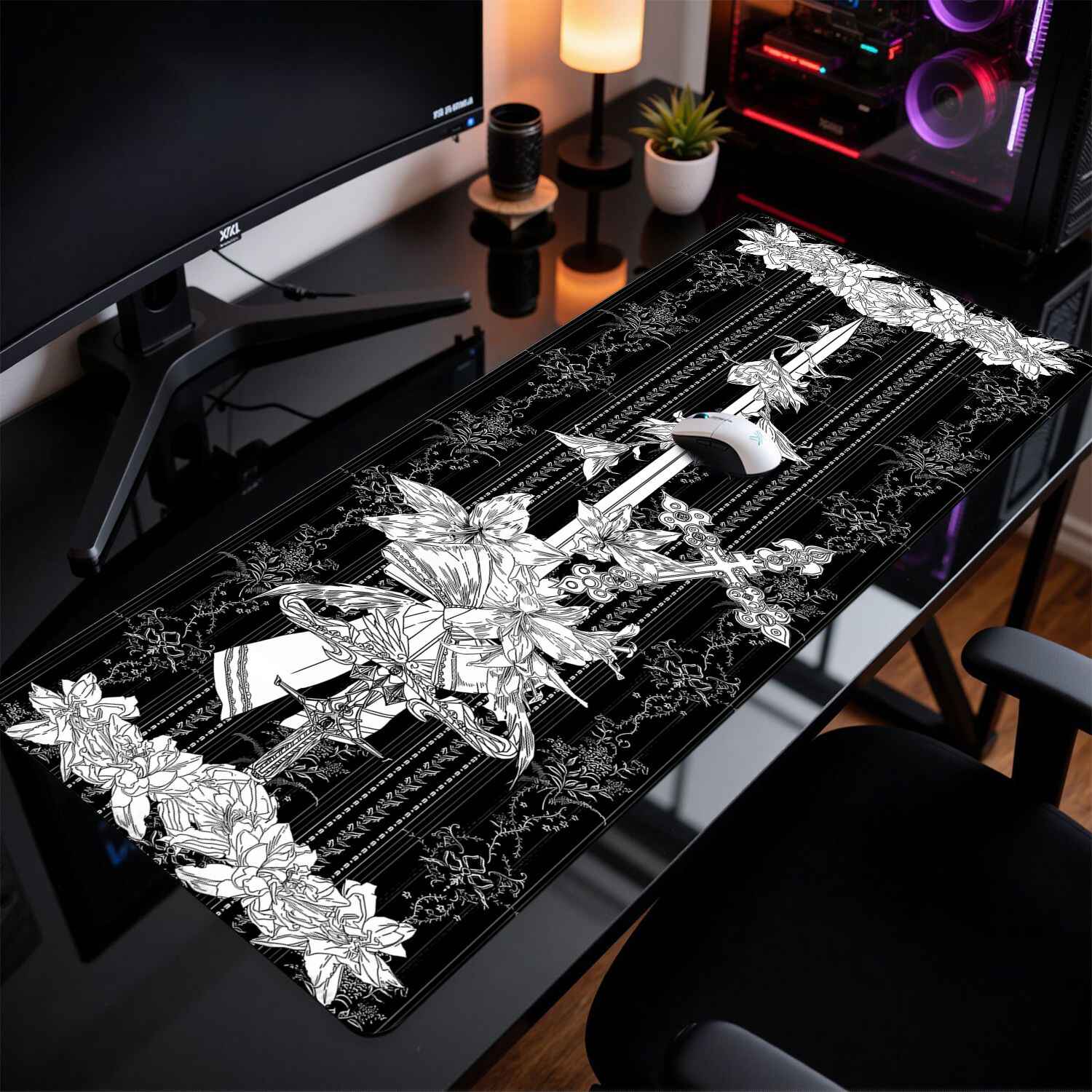 디바인 렐름 고딕 건축 마우스 패드 초대형 다크 블랙  - Rubber Mat Desk 리뷰 및 가격