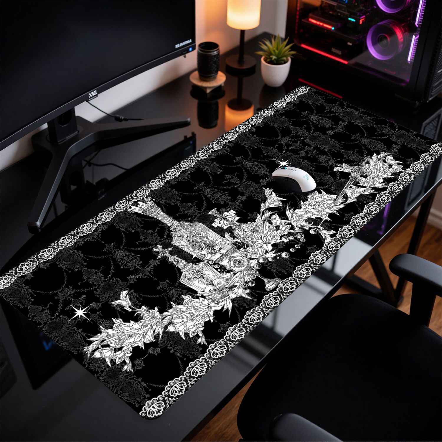 디바인 렐름 고딕 건축 마우스 패드 초대형 다크 블랙  - Rubber Mat Desk 리뷰 및 가격