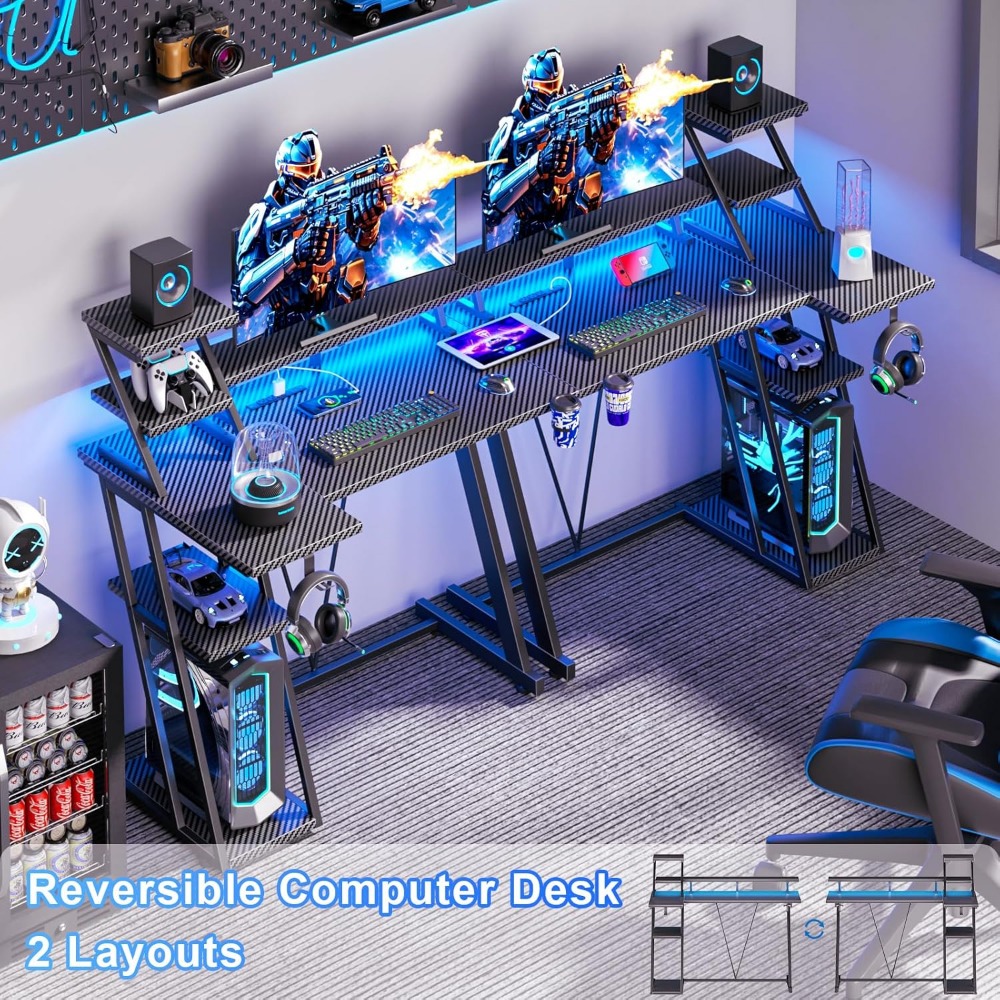 프리미엄 39인치 게이밍 책상 (LED 조명 및 전원  - Gaming Setup Desk 리뷰 및 가격