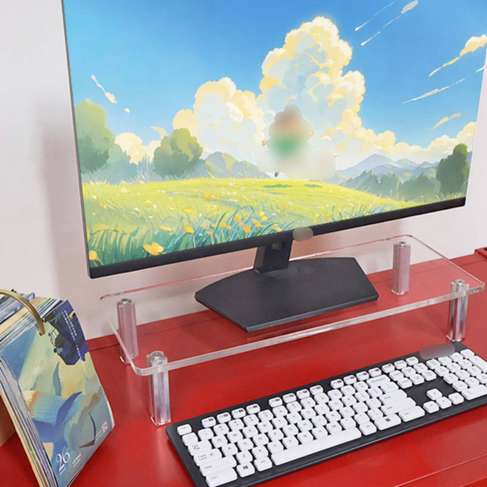 아크릴 모니터 스탠드, 투명하고 깔끔한 모니터 받침대, - Desk Setup Riser 리뷰 및 가격