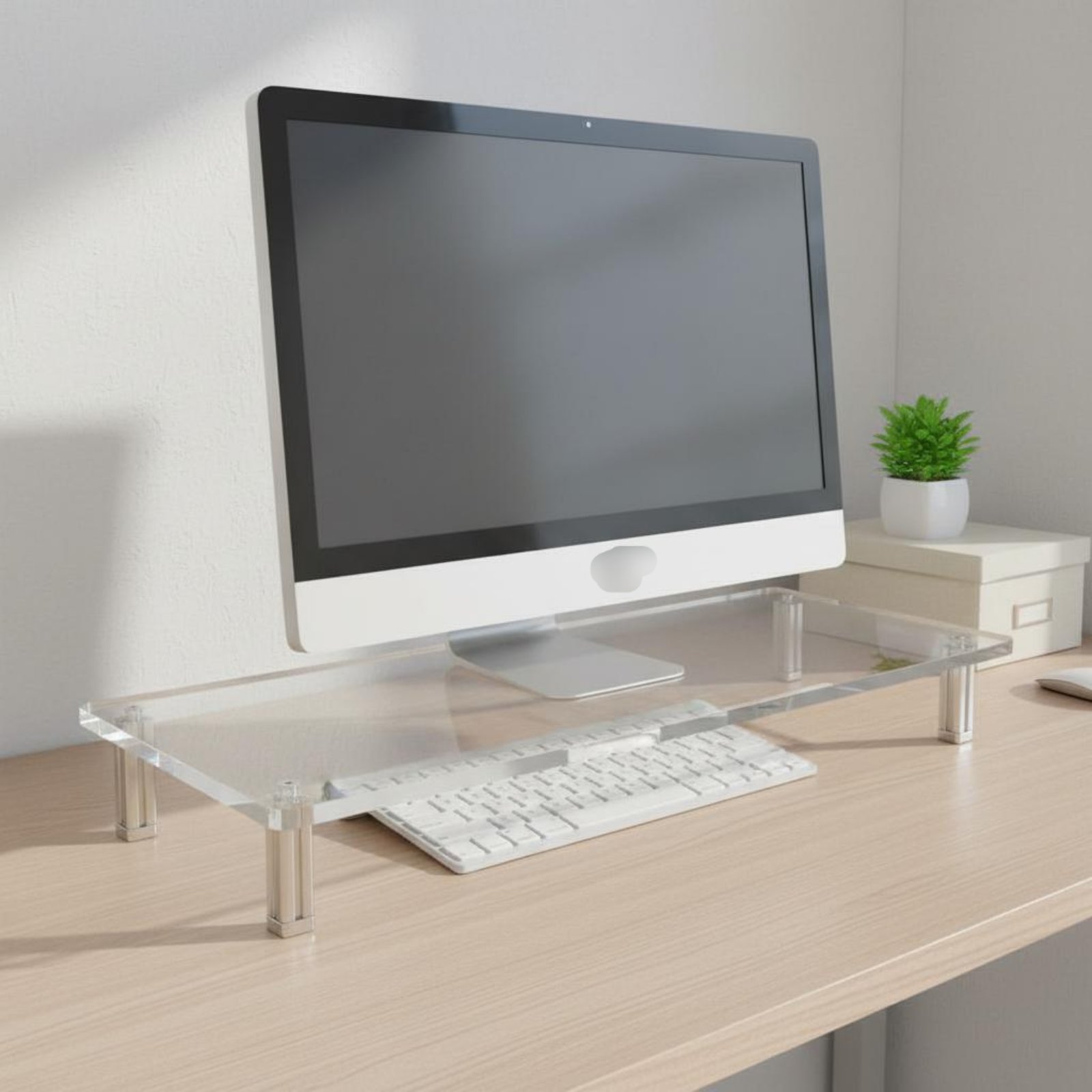 아크릴 모니터 스탠드, 투명하고 깔끔한 모니터 받침대, - Desk Setup Riser 리뷰 및 가격