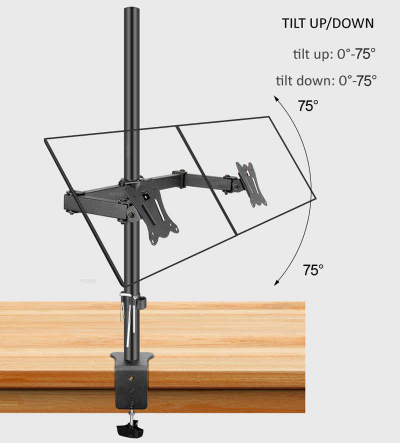 T902-280 360도 회전 스틸 10'-27' 듀얼 - Monitor Arm Clamp 리뷰 및 가격