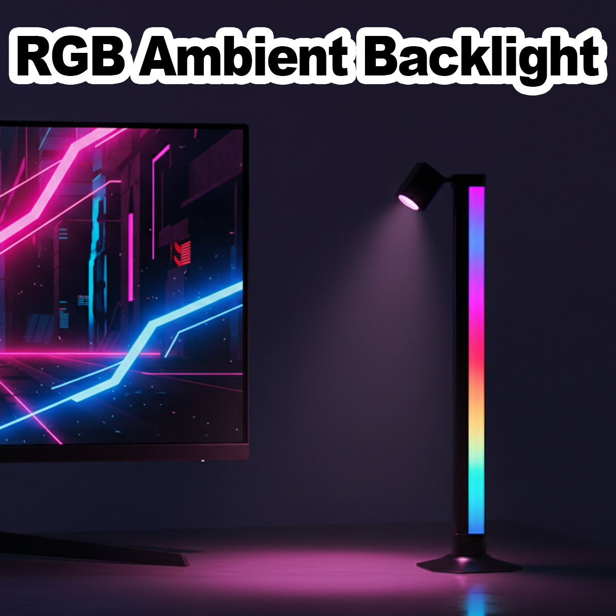 스마트 라이트 바 LED RGB 음악 동기화 앱 제어  - Gaming Setup Desk 리뷰 및 가격