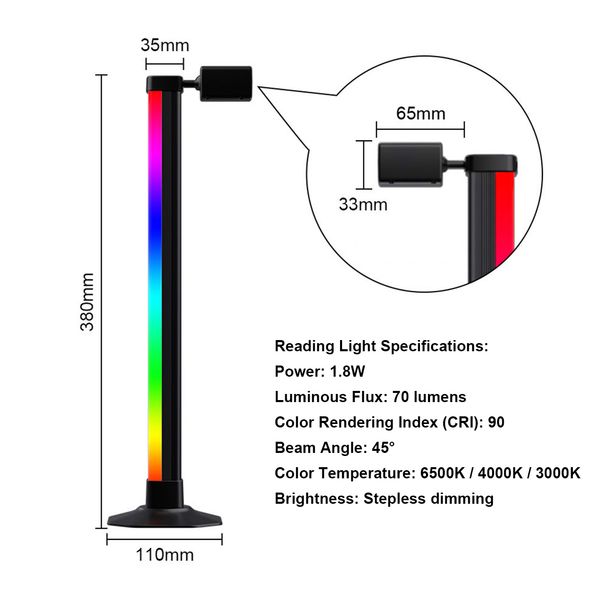 스마트 라이트 바 LED RGB 음악 동기화 앱 제어  - Gaming Setup Desk 리뷰 및 가격